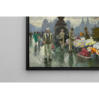 Reproduction Vendeuses de fleurs au pont de la reine Louise à Copenhague - Paul Fischer