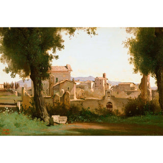 Reproduction Vue Depuis les Jardins Farnèse, Rome - Jean-Baptiste Camille Corot