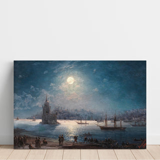 Reproduction Vue du Bosphore avec Sainte-Sophie et la Tour de la Vierge au clair de lune - Ivan Konstantinovich Aivazovsky
