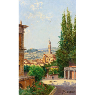 Reproduction Vue du Palazzo Vecchio depuis les jardins de Boboli, Florence - Antonietta Brandeis