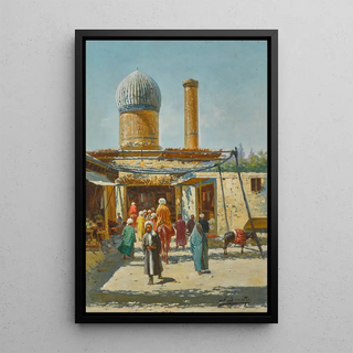 Richard Karlovich Zommer - A Street in Tashkent.webp