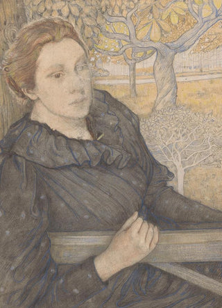 Richard Nicolas Roland Holst - Henritte van der Schalk in een tuin te Noordwijk.webp