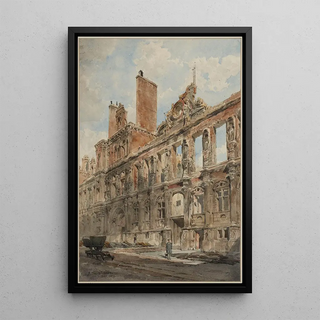 Richard Phen Spiers - Ruines de la faade de lHtel de Ville en 1871.webp