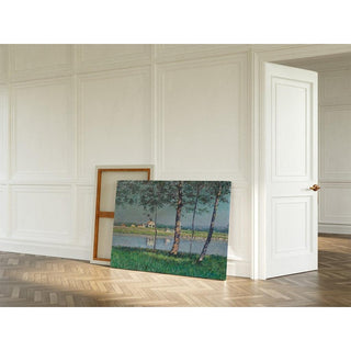 Rive de la Seine au Petit-Gennevilliers - Gustave Caillebotte | Reproduction Tableau Décoration murale affiche copie