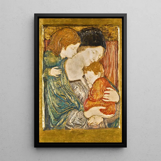 Robert Anning Bell - Relief with a mother and children.webp