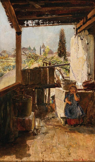 Robert Russ - A Girl Standing by the Laundry Corner South Tyrol.webp