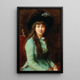 Roberto Fontana - Portrait Of A Girl With A Feather Hat.webp