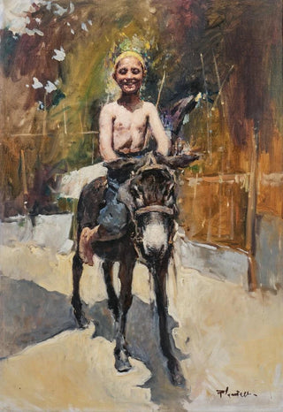 Romualdo Locatelli - A Youth Riding a Donkey.webp