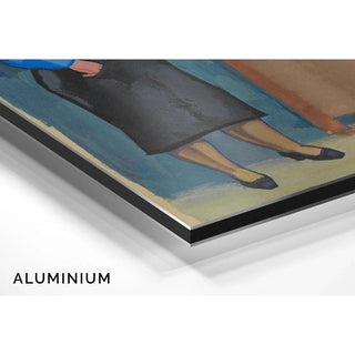 Sans titre femme en chemisier bleu et robe noire - Karl Wiener | Reproduction Tableau Décoration murale affiche copie