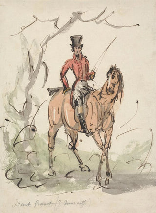 Sir Francis Grant - SelfPortrait Hunting in a Scarlet Coat and Tall Hat.webp