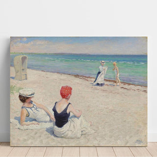Sur la plage, Falsterbo - Paul Fischer | Reproduction Tableau Décoration murale affiche copie