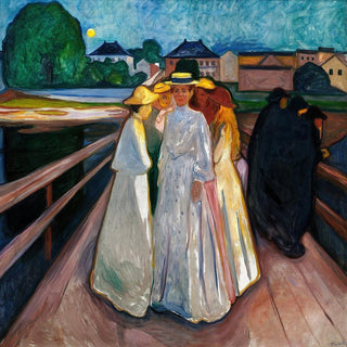 Sur le pont - Edvard Munch | Reproduction Tableau Décoration murale affiche copie