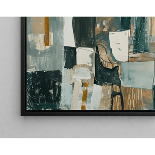 Tableau Abstrait – Équilibre Silencieux | Affiche Murale Contemporaine aux Tons Neutres et Formes Structurées | Déco Apaisante pour Salon ou Bureau