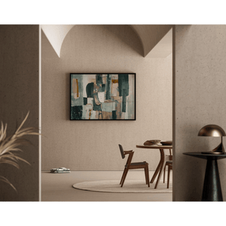 Tableau Abstrait – Équilibre Silencieux | Affiche Murale Contemporaine aux Tons Neutres et Formes Structurées | Déco Apaisante pour Salon ou Bureau