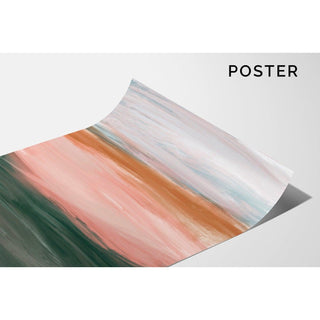Tableau Abstrait – Horizon Brumeux | Affiche Murale Paysage Minimaliste aux Tons Feutrés | Déco Élégante et Moderne pour Salon ou Bureau