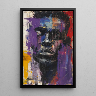Tableau Street Art – Rage Chromatique | Affiche Urbaine Émotionnelle Colorée | Poster Portrait Abstrait Moderne