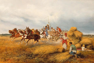 Tadeusz Rybkowski - Ernte in Polen Umgebung von Krakau.webp