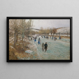 Theodor Von Hrmann - Eislufer Auf Der Thaya Bei Lundenburg.webp
