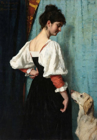 Thrse Schwartze - Portrait of a young Woman with Puck the Dog.webp