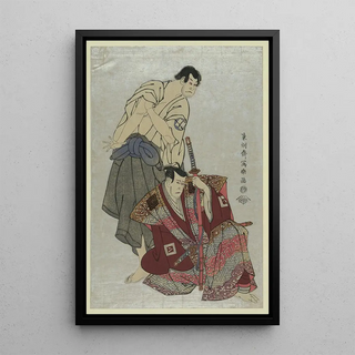 Tshsai Sharaku - Sandaime ichikawa yaoz no fuwa banzaemon to sandaime sakata hangor no kosodate no kannonb.webp