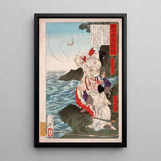 Tsukioka Yoshitoshi - Empress Jing and Takeuchi no Sukune Fishing at Chikuzen.webp