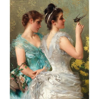Un Ami à Plumes - Vittorio Matteo Corcos | Reproduction Tableau Décoration murale affiche copie