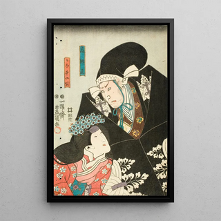 Utagawa Kunisada Toyokuni III - Scene One from the Play Chshingura K no Moronao and Kaoyo Gozen.webp