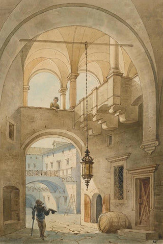 Viktor Myskovszky - Dvor domu v Preove na Hlavnej ulici 115.webp