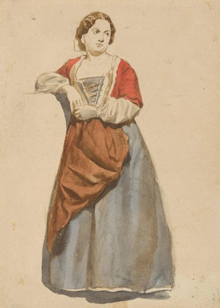 Vojtech Klimkovi - Standing woman in Albanian traditional costume.webp