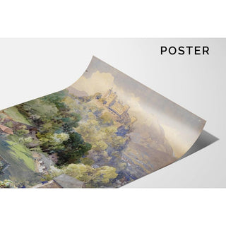 Vue sur la forteresse de Hohensalzburg - Edward Theodore Compton | Reproduction Tableau Décoration murale affiche copie