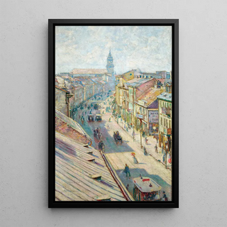 Wadysaw Podkowiski - Nowy wiat Street in Warsaw on a summer day.webp