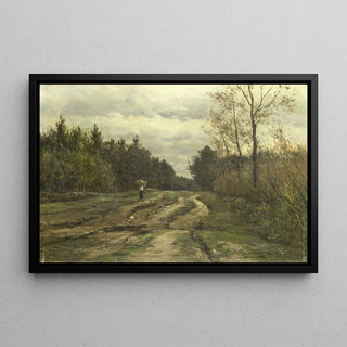 Willem Roelofs - Country Road near Laren Province of North Holland.webp