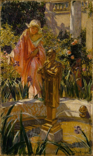 William de Leftwich Dodge - Stepping in the Fountain.webp