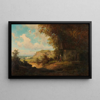 Willy Moralt - Mdchen vor Waldkapelle.webp