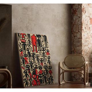 Pop Art Painting - Abstract Figures | Art print Wall Decoration Painting poster copy